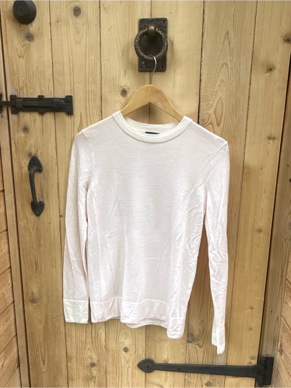 Club Monaco Pale Pink Crewneck Sweater Italian Yarn Size Medium
